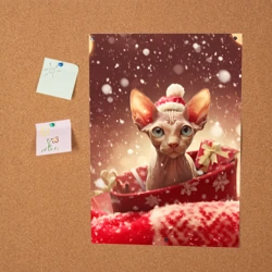 Постер Сфинкс новогодняя  кошка - фото 2