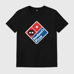 Мужская футболка хлопок Deadpool pizza