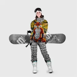 Накидка на куртку 3D Осенняя лиса в фурсьюте - фото 2