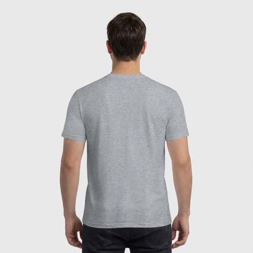 Мужская футболка хлопок с принтом Табу, вид сзади #2