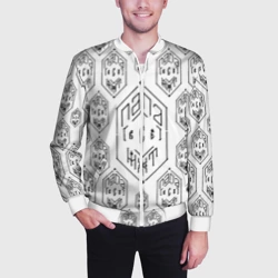 Мужской бомбер 3D Папа может всё - чёрная сетка - фото 2