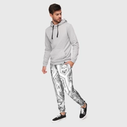 Мужские брюки 3D Папа может всё - чёрная сетка - фото 2