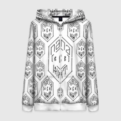 Женская толстовка 3D на молнии Папа может всё - чёрная сетка