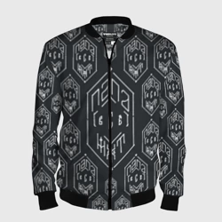 Мужской бомбер 3D Папа может всё - белая сетка