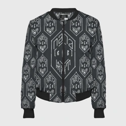 Женский бомбер 3D Папа может всё - белая сетка