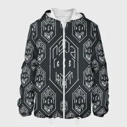 Мужская куртка 3D Папа может всё - белая сетка
