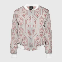 Женский бомбер 3D Папа может всё - красная сетка