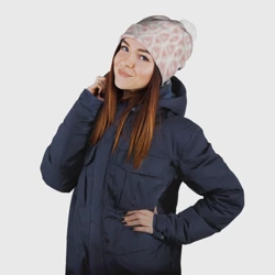 Шапка 3D c помпоном Папа может всё - красная сетка - фото 2