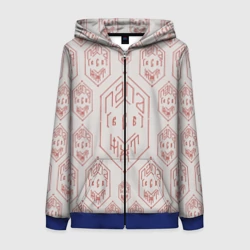 Женская толстовка 3D на молнии Папа может всё - красная сетка