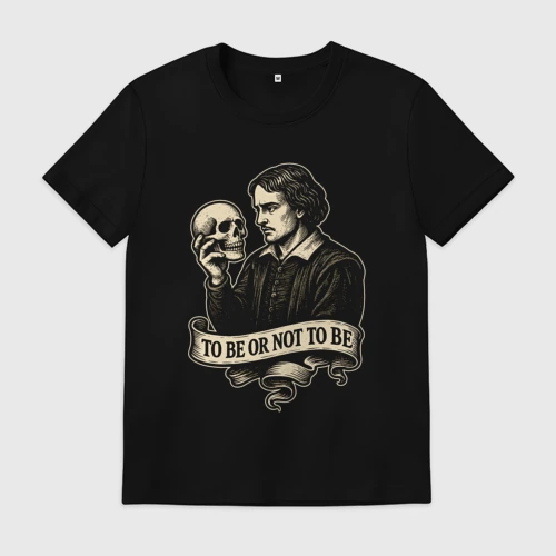 Мужская футболка хлопок To be or not to be - Гамлет