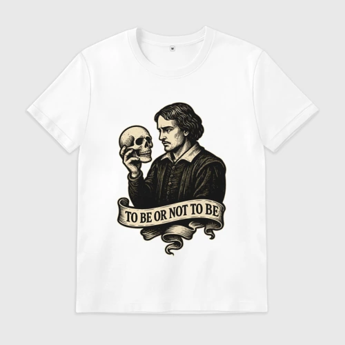 Мужская футболка хлопок To be or not to be - Гамлет