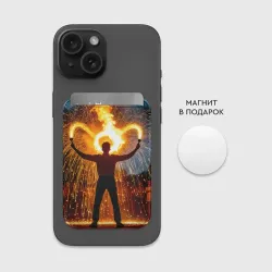 Картхолдер Magsafe магнитный Огненная симфония - фото 2