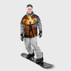 Накидка на куртку 3D Огненная симфония