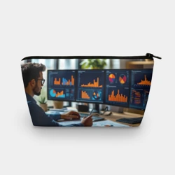 Косметичка 3D Аналитик за работой: анализ данных