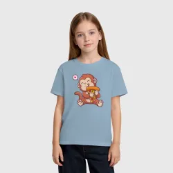 Детская футболка хлопок Pizza monkey - фото 2
