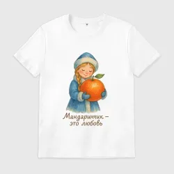 Мужская футболка хлопок Мандаринчик - это любовь