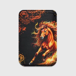Картхолдер Magsafe магнитный Огненный конь в русской хохломе