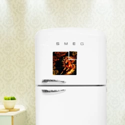 Магнитный плакат 3Х3 Огненный конь в русской хохломе - фото 2