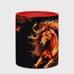 Кружка с полной запечаткой Огненный конь в русской хохломе - фото 2