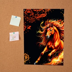 Постер Огненный конь в русской хохломе - фото 2