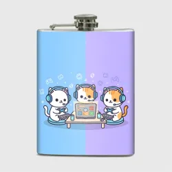 Фляга Котики играют в приставку
