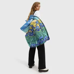Женская зимняя куртка Oversize Ирисы под ван гога - фото 5