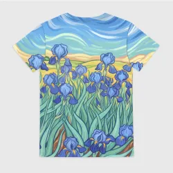 Женская футболка 3D Ирисы под ван гога - фото 2