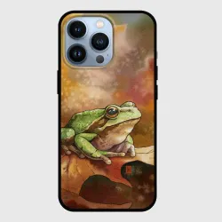 Чехол для iPhone 13 Pro Акварельная лягушка и осень