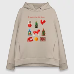 Женское худи Oversize хлопок It used to be like this