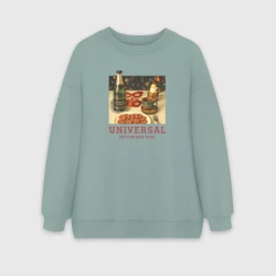 Женский свитшот oversize без начеса хлопок Universal set for new year