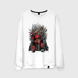 Мужской свитшот хлопок Deadpool throne