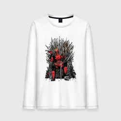 Мужской лонгслив хлопок Deadpool throne