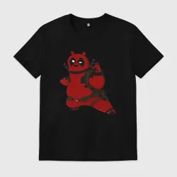 Мужская футболка хлопок Deadpool panda