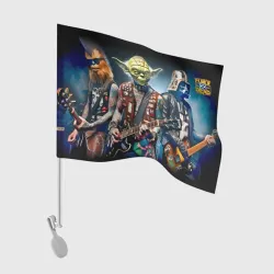 Флаг для автомобиля Yoda, Chewbacca and Darth Vader - punk's not dead