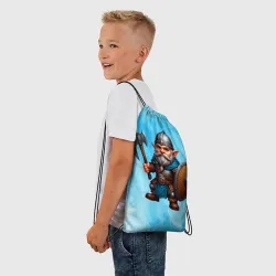 Рюкзак-мешок 3D Боевой гном в стальных доспехах - фото 2