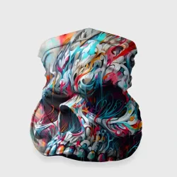 Бандана-труба 3D Graffiti skull - ai art fantasy