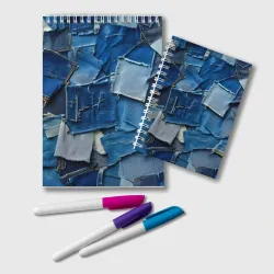 Блокнот Denim patchwork - ai art fantasy