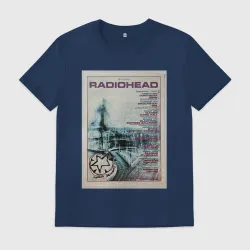 Мужская футболка хлопок Radiohead постер 