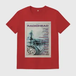 Мужская футболка хлопок Radiohead постер 