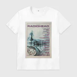 Мужская футболка хлопок Radiohead постер 