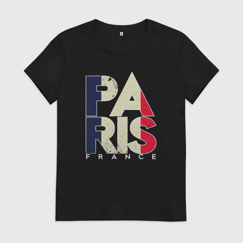 Женская футболка хлопок Paris France
