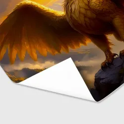 Бумага для упаковки 3D Золотой грифон на закате - фото 2