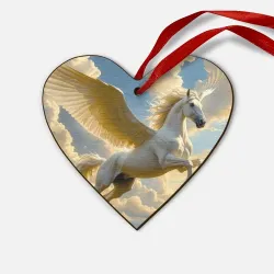 Деревянная игрушка Сердце Пегас над храмами Эллады