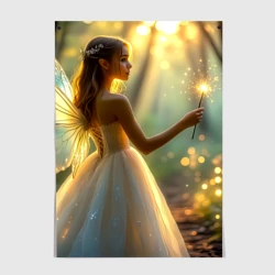 Постер Танец света феи в лесу