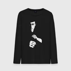 Мужской лонгслив хлопок Bruce Lee warrior