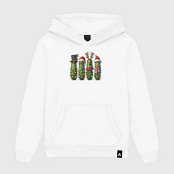 Мужская толстовка хлопок Новогодние огурчики