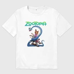 Мужская футболка хлопок Oversize Зверополис 2