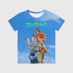 Детская футболка 3D Звериная утопия