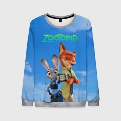 Мужской свитшот 3D Звериная утопия