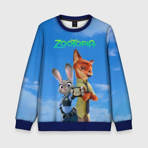 Детский свитшот 3D Звериная утопия